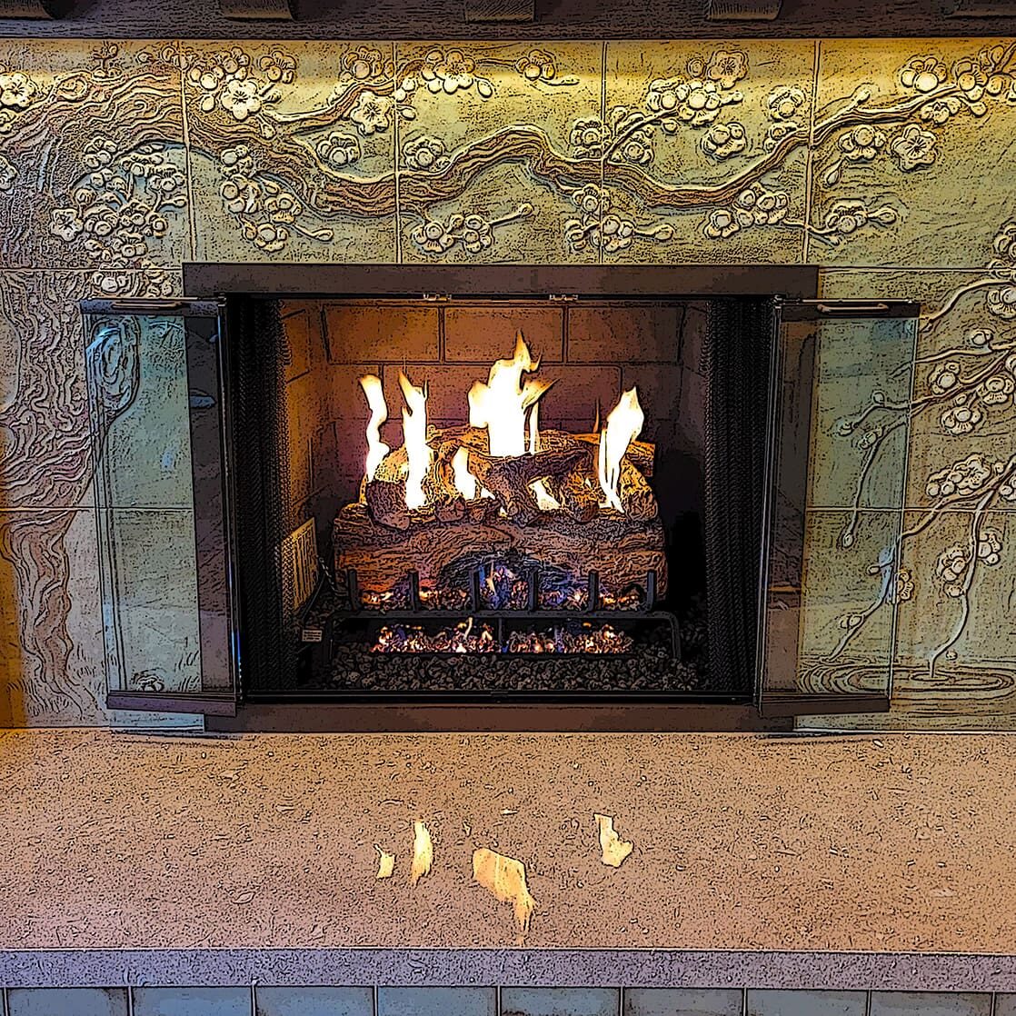 fireplace with artisticboarder